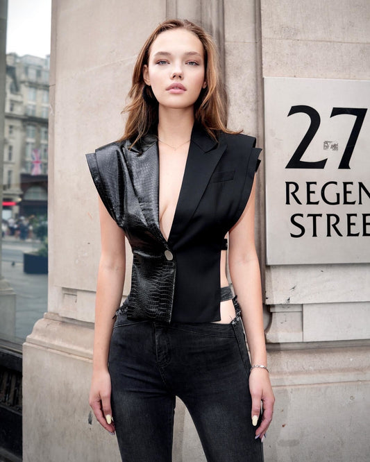 LD Black Vest Suit